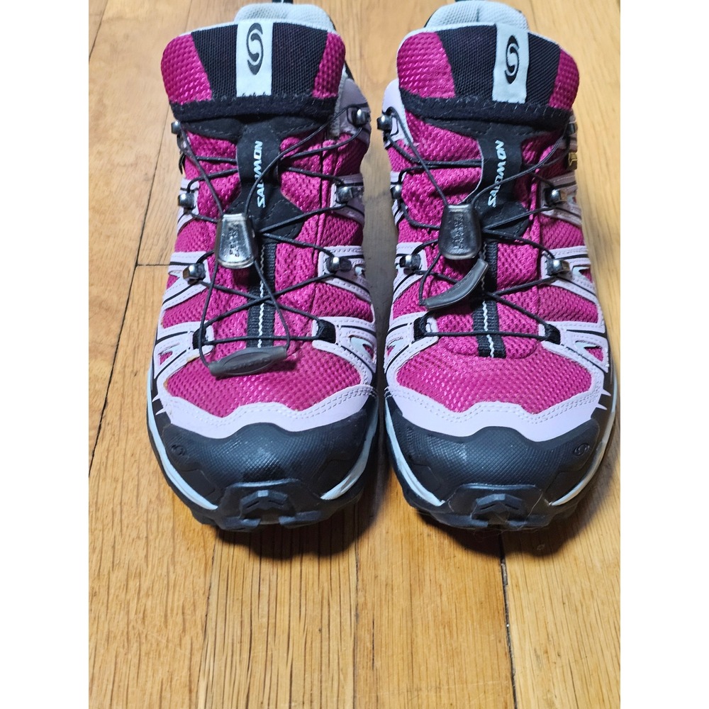 Salomon X Ultra GTX Gore-Tex Hiking Shoes Pink Purple Womens Size 6.5 366845